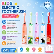 Kids Electric Toothbrush Soft Bristles Cartoon 4 Modes 2-Min Timer USB-C Charging IPX7 Berus Gigi El