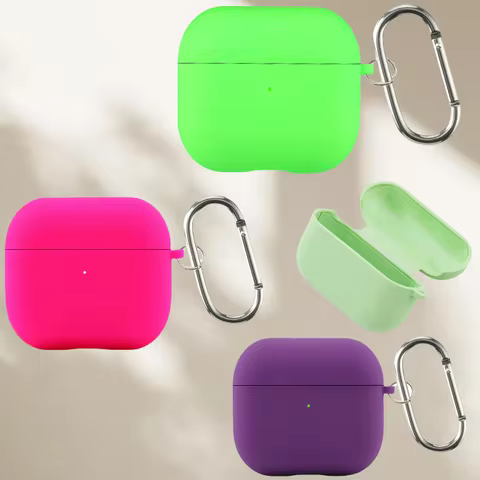 For Apple Airpods 4 3 2 1 Bright Fluorescent Silicone Earphone Case For Apple AirPods Pro 2 Wireless