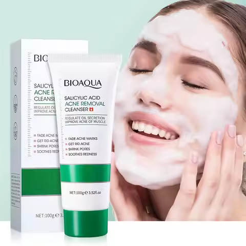 BIOAQUA Salicylic Acid Facial Cleanser Acne Treatment Moisturizing Oil Control skincare Face Wash Fo
