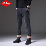 Lee Cooper 牛仔裤男2022秋冬加绒加厚韩版潮流舒适百搭直筒休闲长裤 LRXUK653JR 黑灰 31码