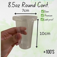 8.5oz PP Round Container [ ± 100sets ] 250TS Disposable Plastic Food Container /Bekas Dadih / Bekas 