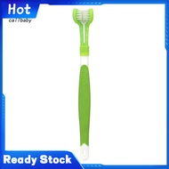 KDCL- Pet Toothbrush Three Sided Multi-angle Cleaning Plastic Dog Soft Bristle Toothbrush for Oral C