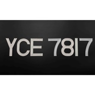 [YCE 7817]Number kristal putih untuk nombor plate kereta