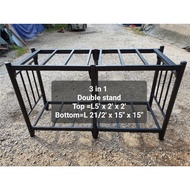 L 5' x 2' BOLTLESS Aquarium Double Layer Stand. Besi Tebal 1.2mm.【Utamakan Keselamatan】.