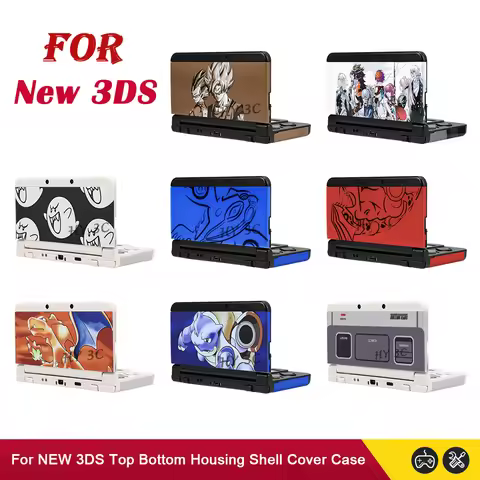 8 Colors Shell Case Housing Shell Case Cover Faceplate for New 3DS Top & Bottom Battery Housing Repl