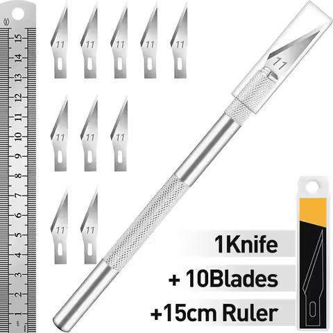 Hobby Knife with 1Steel Knife Exacto 1 Pcs Stainless 1 Pcs Craft Knife Exacto Blade Kit, 1pcs Steel 