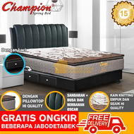 Set Springbed + Divan Sandaran Kasur Champion Symbol Pillowtop Matras 120 160 180 200 120x200 160x20