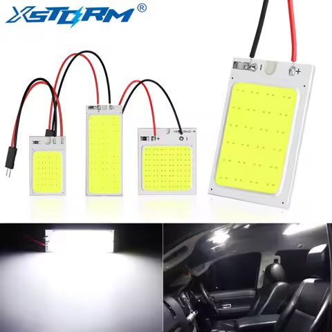2Pcs Panel Led Dome Reading Light Map Lamp COB 18 24 36 48SMD Car Interior Lights Auto Bulb C5W Fest