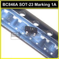 50pcs BC846A SOT-23 Marking 1A 1AW SOT23 0.1A/65V NPN Transistor new original