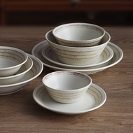 Imported Polka Series Ceramic Tableware Household Japanese Rice Bowl Noodle Bowl Vegetable Plate Lar