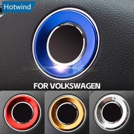 HW Car Interior Steering Wheel Emblem Decorative Circle Ring Styling Case For Volkswagen VW Golf 4 5 Polo Jetta Mk6 Accessories Covers F4R9
