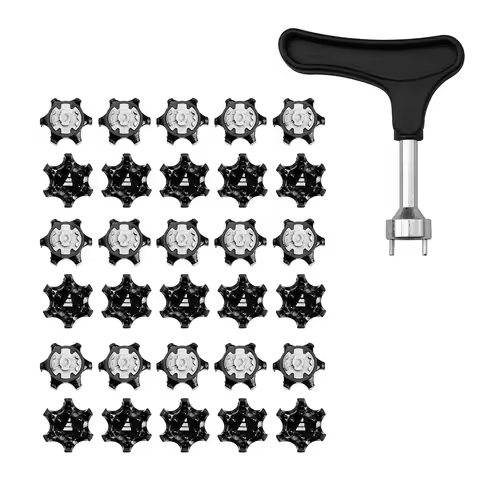 [Yuexinghui] 30 golf shoe spikes, one-word clip spikes with spike opener, movable spike golf shoe sp