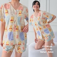 KATUN CREAM POOH Shorts Women's Cotton Pajamas Cotton Pajamas Women