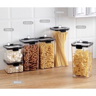 FOOD STORAGE CONTAINER PLASTIC KITCHEN TRANSPARENT SEALED