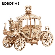 Robotime 3Dปริศนาไม้เกมรถเข็นฟักทองของเล่นTG302