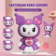 GANTUNGAN Kuromi Face Changing Keychain Face Swap Keychain 3 Expression Changes