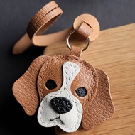 Handcrafted Beagle Dog Leather Bag Charm - Beagle Leather Charm & Dog Bag Charm & Dog Keychain