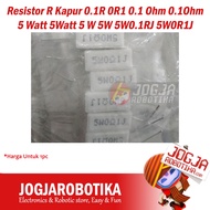 R Lime Resistor 0.1R 0R1 0.1 Ohm 0.1Ohm 5 Watt 5Watt 5 W 5W 5W0.1RJ 5W0R1J