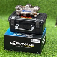 CARDINALS RACING GP4 RACING SPEC 4 POT 30MM COOL FINS BRAKE CALIPER (TITANIUM CHROME)