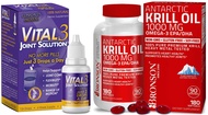 Vital 3 Joint Solution® Clinically Proven Liquid Knee Relief + Antarctic Krill Oil 1000 mg with Omeg