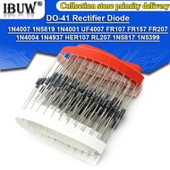 100 Pieces 1N4007 1N5819 1N4001 UF4007 FR107 FR157 FR207 1N4004 1N4937 HER107 RL207 1N5817 1N5399 DO