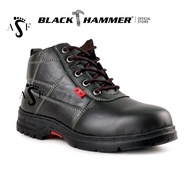 ORIGINAL Black Hammer Women Mid Cut with Shoelace Safety Shoes BH 3888 Kasut safety perempuan