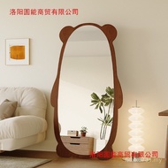 Cute Wall-Mounted Floor Mirror Little Bear Home Bedroom Girl Influencer ins Style Large Mirror Dress