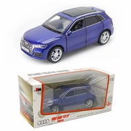 JKM toy alloy car model 1:32 Audi Q5 sedan SUV sound and light six door steering shock absorber box