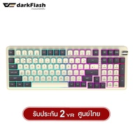 คีย์บอร์ดเกมมิ่ง DarkFlash DF98 Tri-Mod(Wired+2.4G+BT) Gasket RGB Mechanical keyboard Yellow Switch 