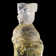 【正佳珠寶】黃水晶 頂級透體 媽祖娘娘 黃水晶媽祖雕刻 黑檀木