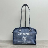 CHANEL丹寧牛仔tote沙灘包32*22*13 98新配件塵袋