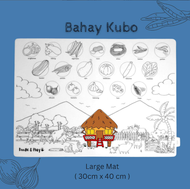 Doodle &amp; Play Reusable Coloring Mat (Large) Bahay Kubo
