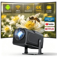 HY320 pro Android 13.0 Smart Projector Native 1080P 4K Supported WiFi 6 Bluetooth 5.2 180° Rotatable