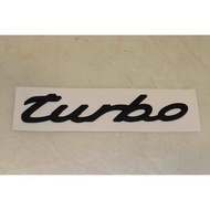 Turbo Letter Matte Black Badge Emblem for Porsche Cayenne GTS Panamera