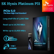 SK hynix Platinum P51 DRAM PCIe 5.0 NVMe M2 SSD (Inhouse RMA, 5 YEARS WARRANTY)