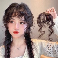 [HWETR] Fashion Fake Air Bangs Hair Extensionic Style Fringe Natural Fuffy Clip Curly In Front Fring