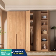 Solid Wood Pair Door Wardrobe | Wardrobe Cabinet | 2/3/4/5/6 Door Wardrobe