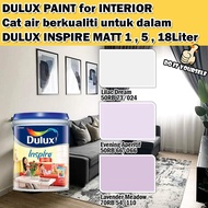 ICI DULUX INSPIRE INTERIOR MATT 18 Liter Lilac Dream / Evening Aperitif / Lavender Meadow