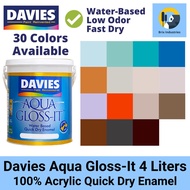 hot salewanghmei Davies Aqua Gloss It Odorless Water Based Paint 4 Liters (Gallon) Acrylic Quick Dry