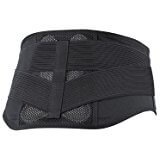 背部護腰帶 腰痛支撐帶 透氣網眼 黑色 LL號