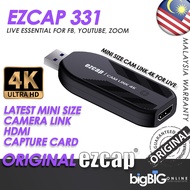 Ezcap 331 CAM LINK 4K HDMI USB3.0 Mini Size Video Capture Card for DSLR Youtube Streaming Zoom Meeti