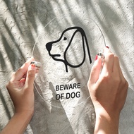INPI HOUSE Signage Beware Of Dogs - Beware of Dogs Sign - Transparent Acrylic