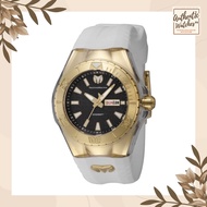 Technomarine 122022 Cruise Monogram Black Dial  Yellow Gold Bezel Quartz 36.5mm Women's Watch