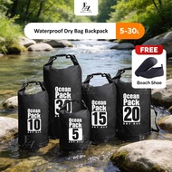 (FREE GIFT) EzLife 30L Waterproof Dry Bag Backpack Gym Diving Travel Hypergear Waterproof Bag Beg Ka
