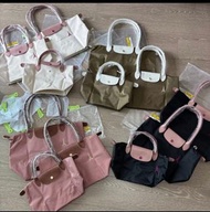 Longchamp Le Pliage 日本限定巴黎鐵塔刺繡餃子包 單肩包