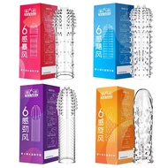 condom for men berduri tebal condom  Kondom Tahan Lama Reusable Crystal Condoms Penis Sleeve Kondom 