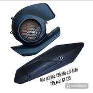 HITAM Package cover Exhaust Cap+Fan Cap Standard Black Mio M3 - Mio z - Mio s - Mio 125 - soul GT 125 - Fino