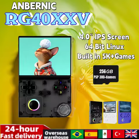 ANBERNIC RG 40XXV Retro Handheld Game Console 4.0'' IPS Screen 64 Bit Linux Supports 5G WiFi Bluetoo