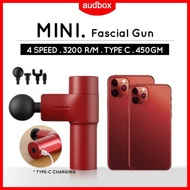 《LATEST》Mini Fascial Gun Massager Fitness Muscle Build Rechargeable Type C Massager Vibration Relaxa