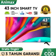 Animax Sakura Smart Digital TV LED 40 inch 43 inch FHD Digital Televisi Murah-Mirroring - Browser/Yo